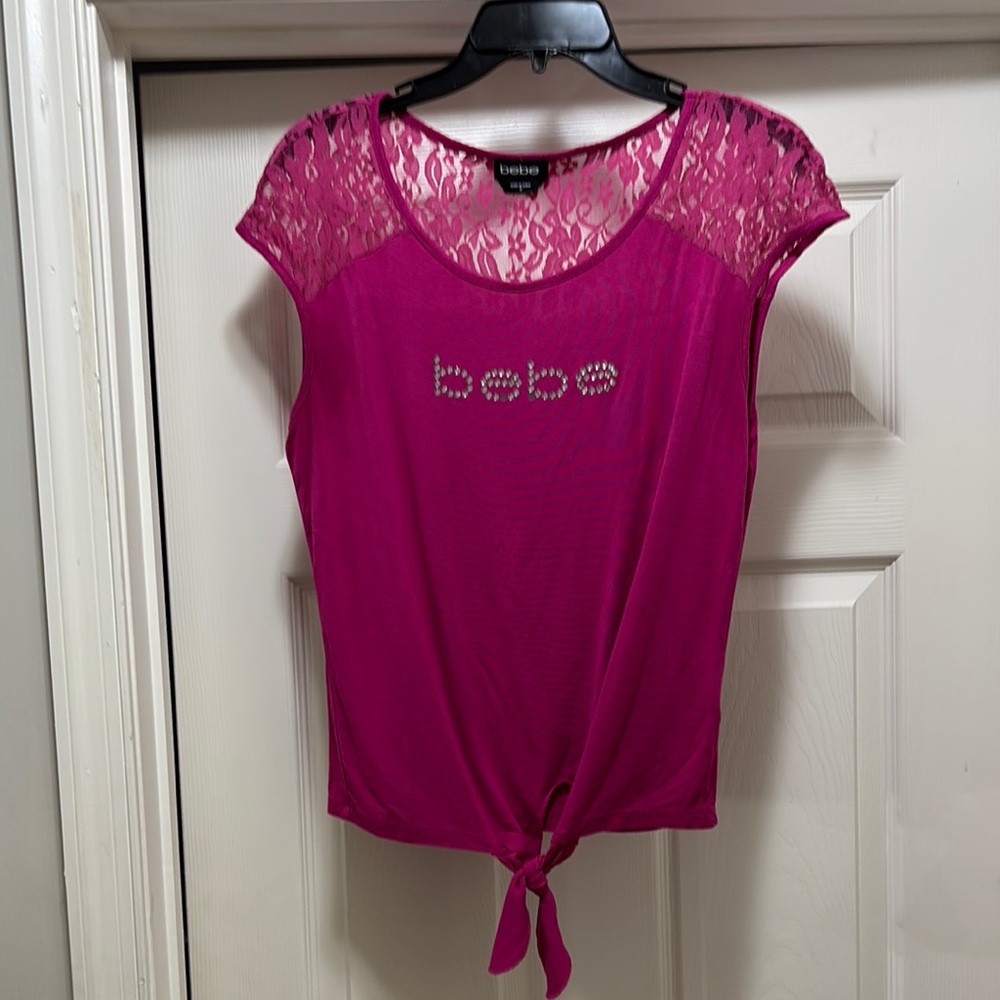 Bebe Pink Bling Top